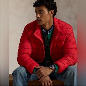 Polo Ralph Lauren Classic  Red Performance Puffer Jacket NWT Sizes Med/Lg